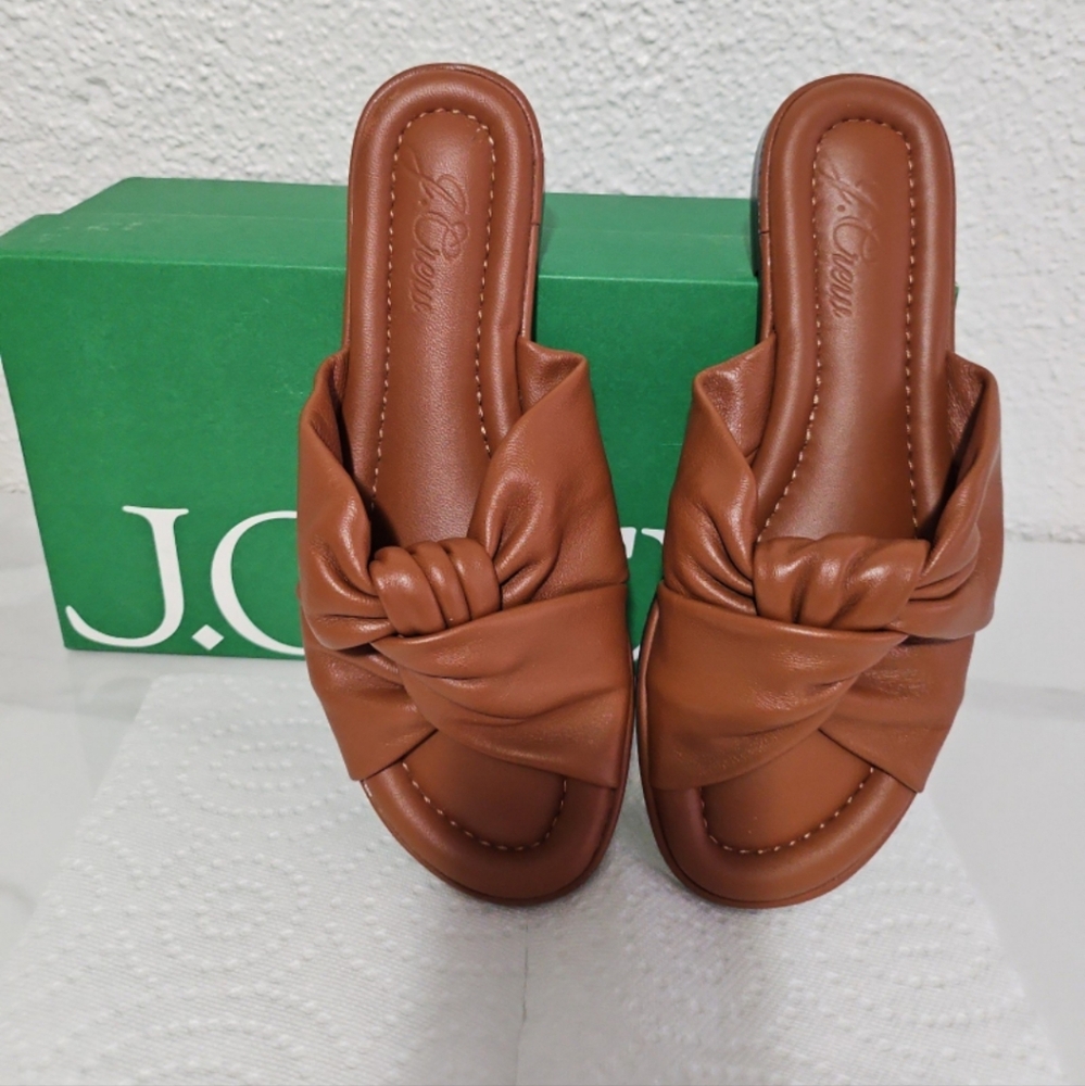J. Crew leather twisted knot Menorca sandal